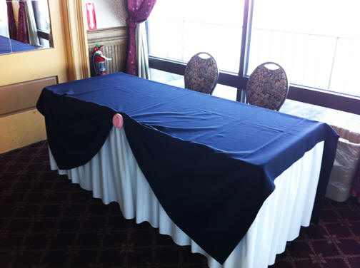Reception Table decorated